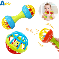 Baby Hand Teether Dumbbell +Ball With jhunjhuni